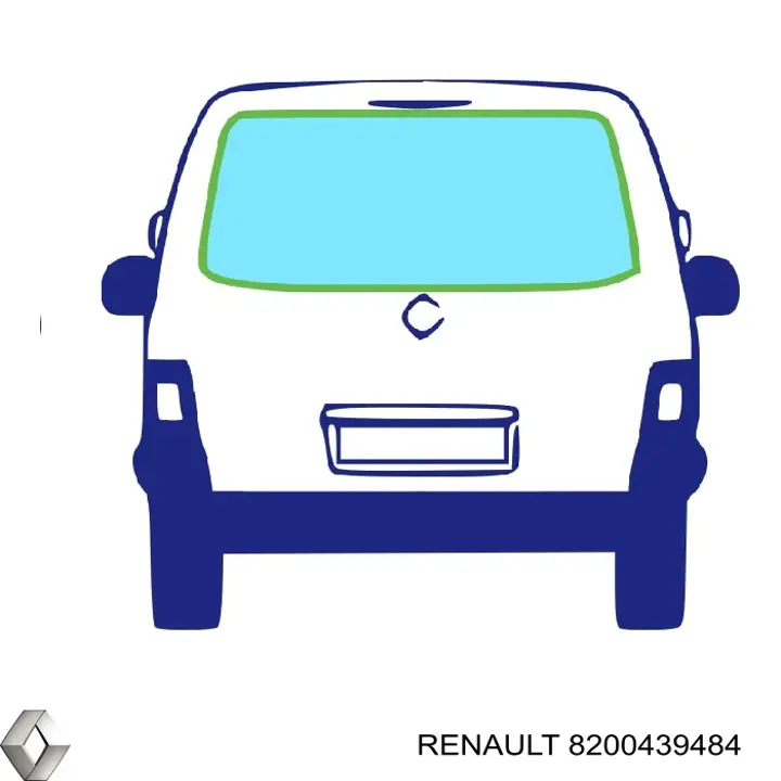 Скло заднє, 3/5-й двері (ляди) Renault Kangoo 2 (FW0) (Рено Канго)