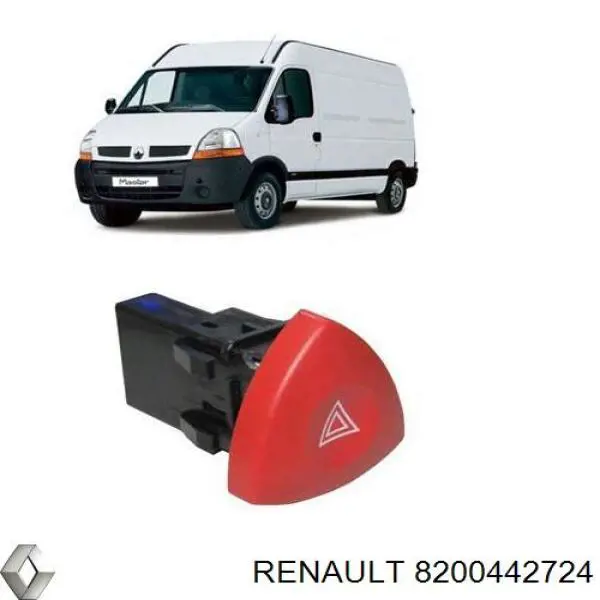 Купити 8200442724 Renault (RVI) Кнопка включення аварійного сигналу