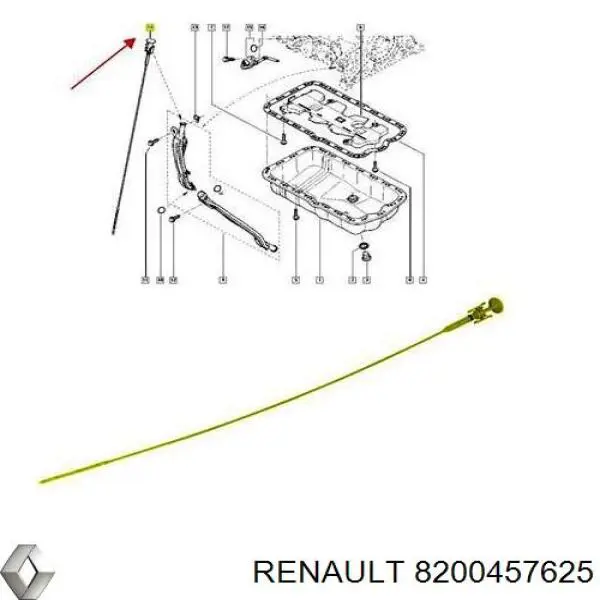 Купити 8200457625 Renault (RVI) Щуп рівня олії