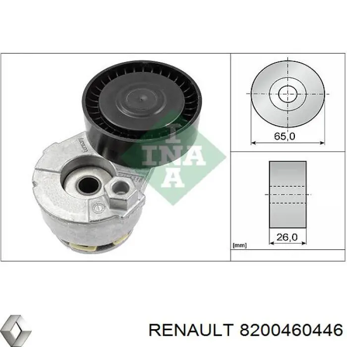 8200460446 Renault (RVI) натягувач приводного ременя