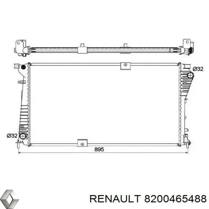 Радіатор основний Renault (RVI) 8200465488 ціна, від 153.45 USD