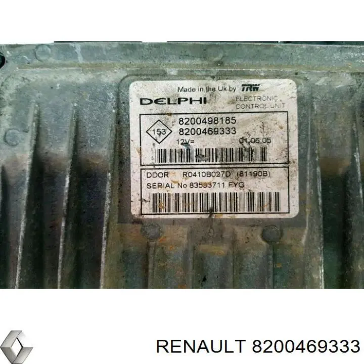 Купити 8200469333 Renault (RVI) Модуль управління (ЕБУ) упорскування палива