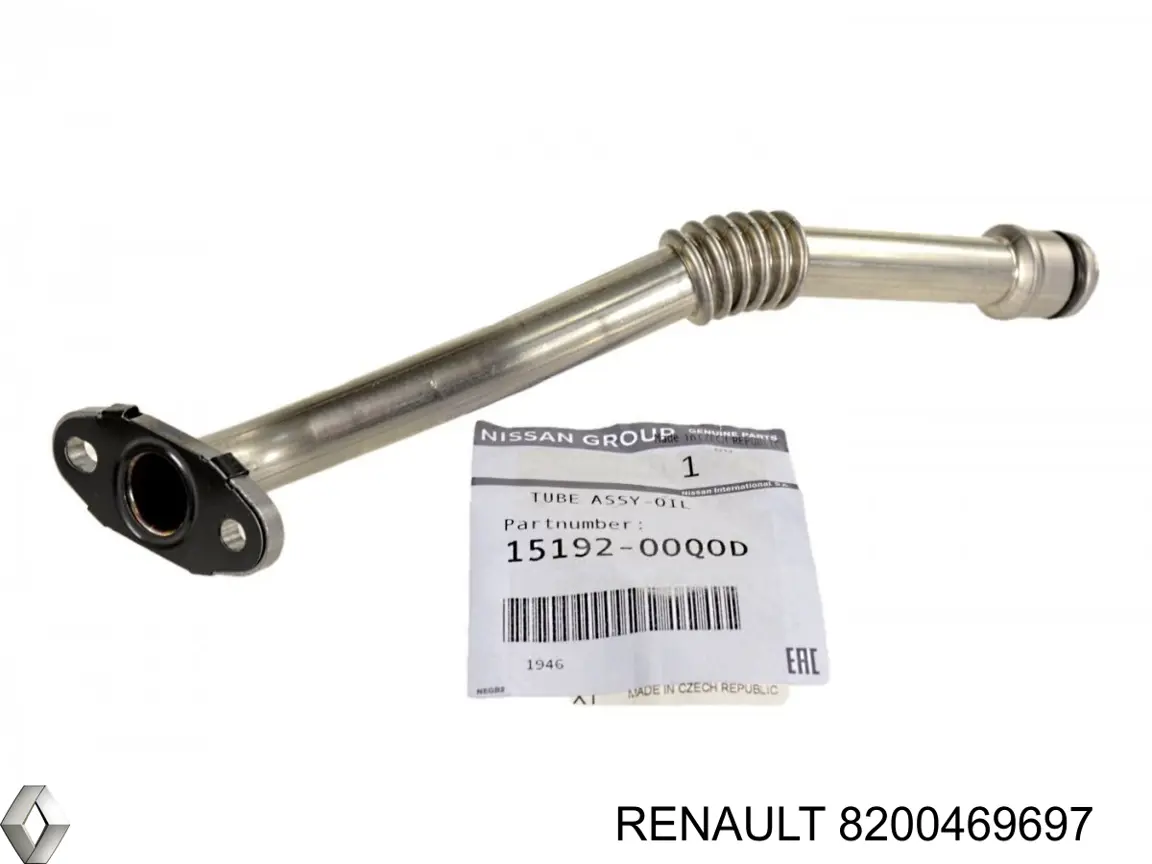 8200469697 Renault (RVI) Трубка/шланг відводу масла від турбіни