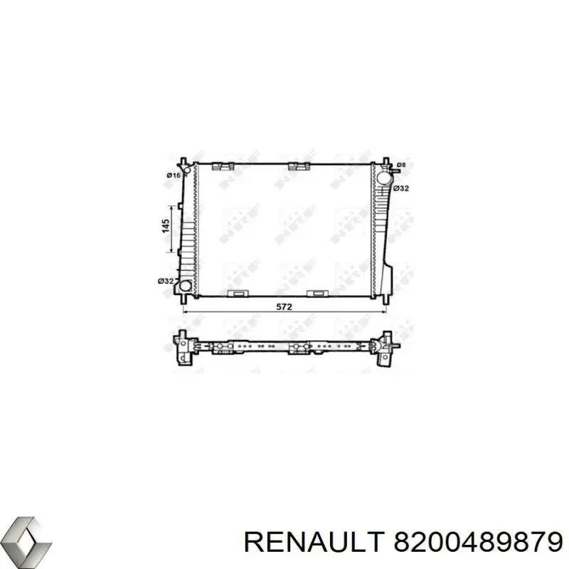 Радіатор основний Renault (RVI) 8200489879 ціна, від 122.45 USD