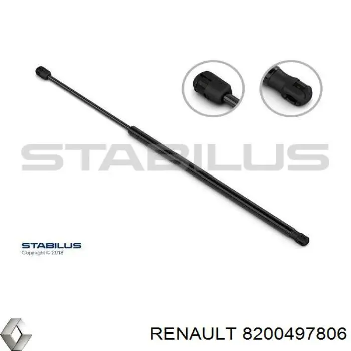 Амортизатор двері задньої Renault (RVI) 8200497806 ціна, від 12.54 USD