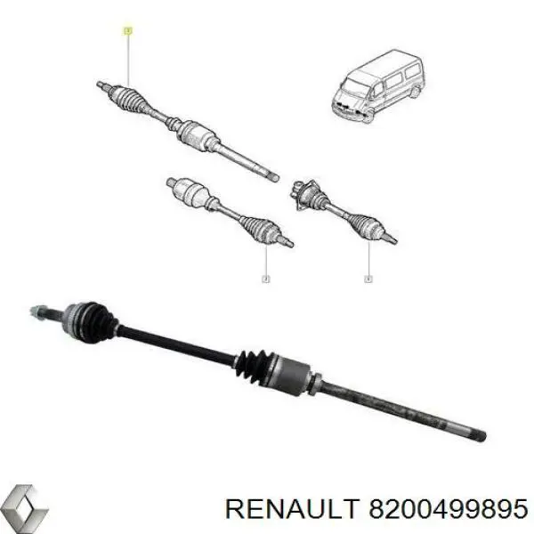 Купити 8200499895 Renault (RVI) Піввісь права