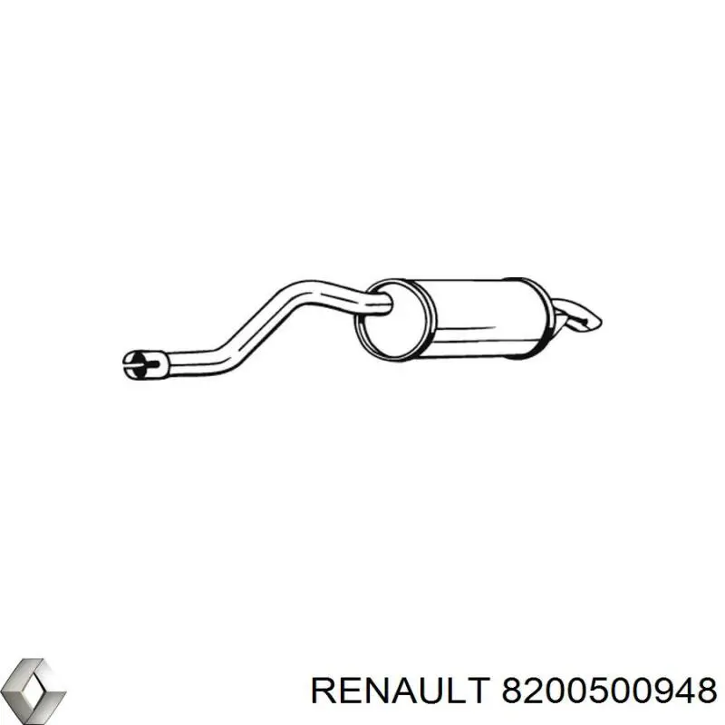 Вихлопна труба Renault (RVI) 8200500948 ціна, від 51.23 USD