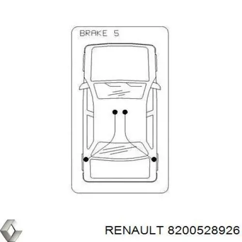 Трос ручного гальма задній, правий/лівий 8200528926 Renault (RVI)