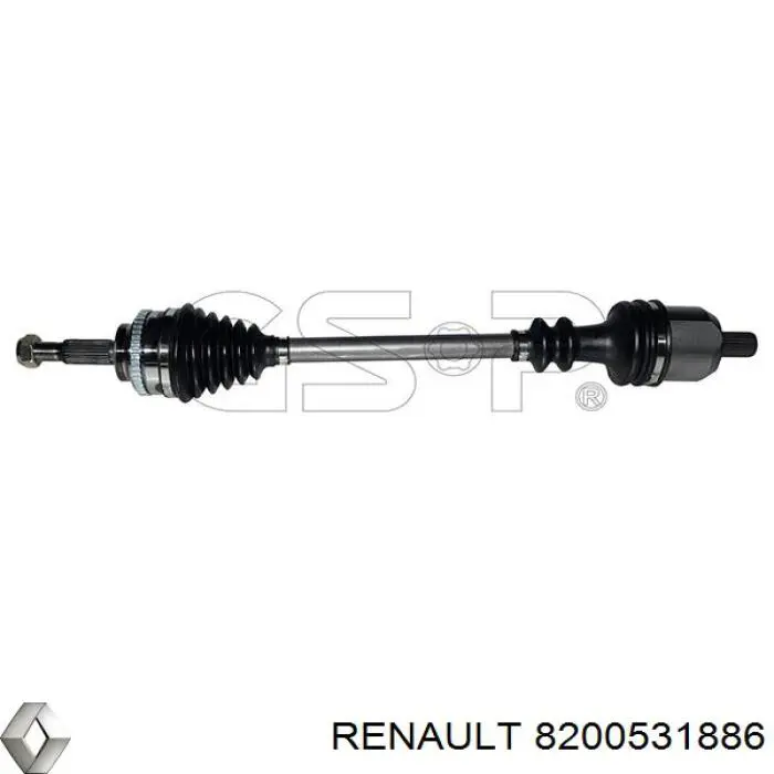 Привід передній лівий Renault (RVI) 8200531886 ціна, від 82.75 USD