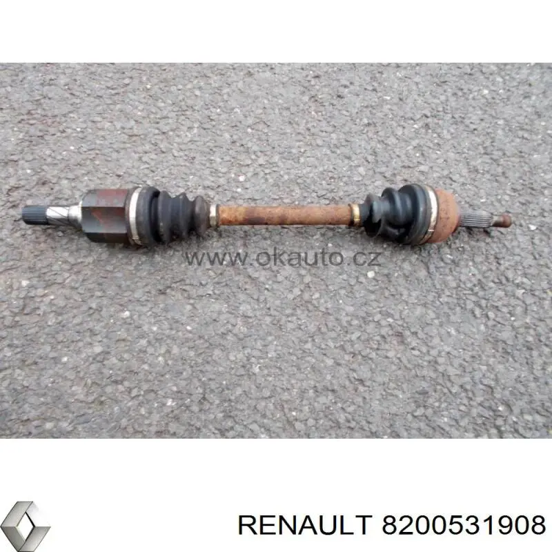 Піввісь (привід) передня, ліва 8200531908 Renault (RVI)