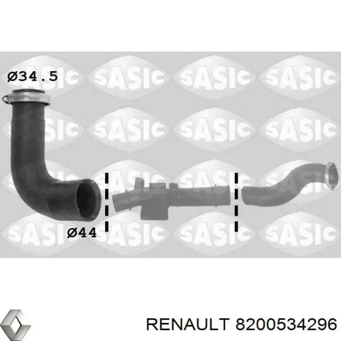 8200534296 Renault (RVI) Трубка, що нагнітається
