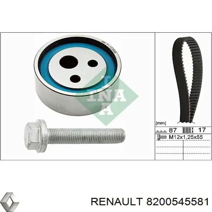 Зубчастий ремінь Renault (RVI) 8200545581 ціна, від 12.37 USD