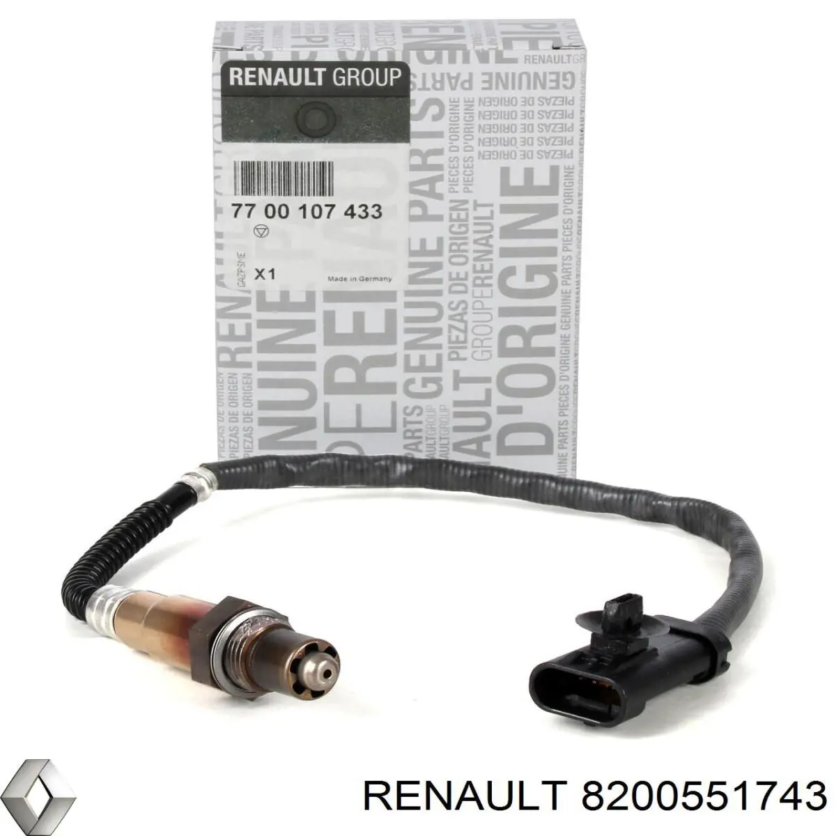 Купити 8200551743 Renault (RVI) Лямбда-зонд, датчик кисню після каталізатора
