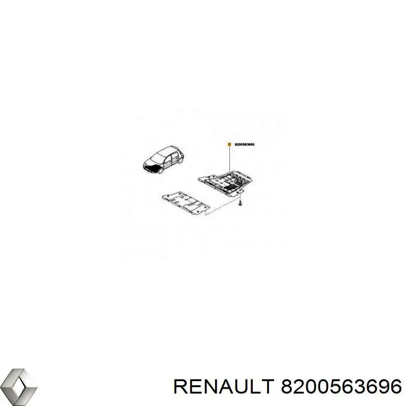 Захист двигуна, піддона (моторного відсіку) 8200563696 Renault (RVI)