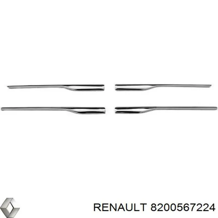 Молдинг решітки радіатора Renault (RVI) 8200567224 ціна, від 15.35 USD