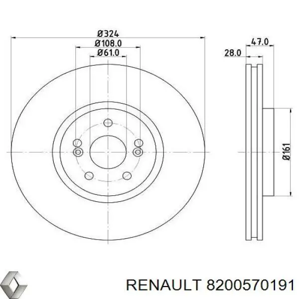 Купити 8200570191 Renault (RVI) Ротор гальмівний