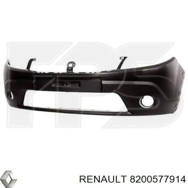 8200577914 Renault (RVI) Бампер передній ікло праве