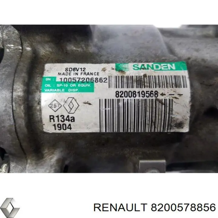 Компресор кондиціонера 8200578856 Renault (RVI)