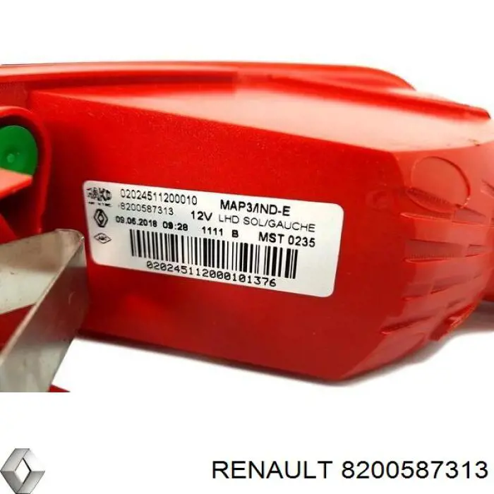 Ліхтар заднього бампера, лівий Renault (RVI) 8200587313 ціна, від 58.63 USD