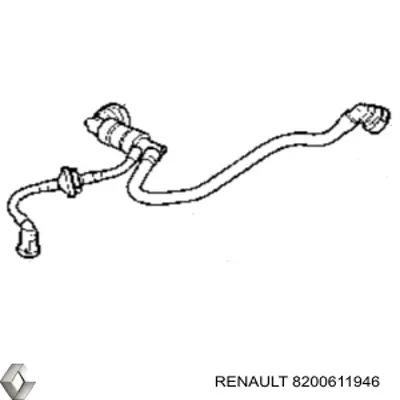 8200611946 Renault (RVI) патрубок вентиляції картера, масловіддільника