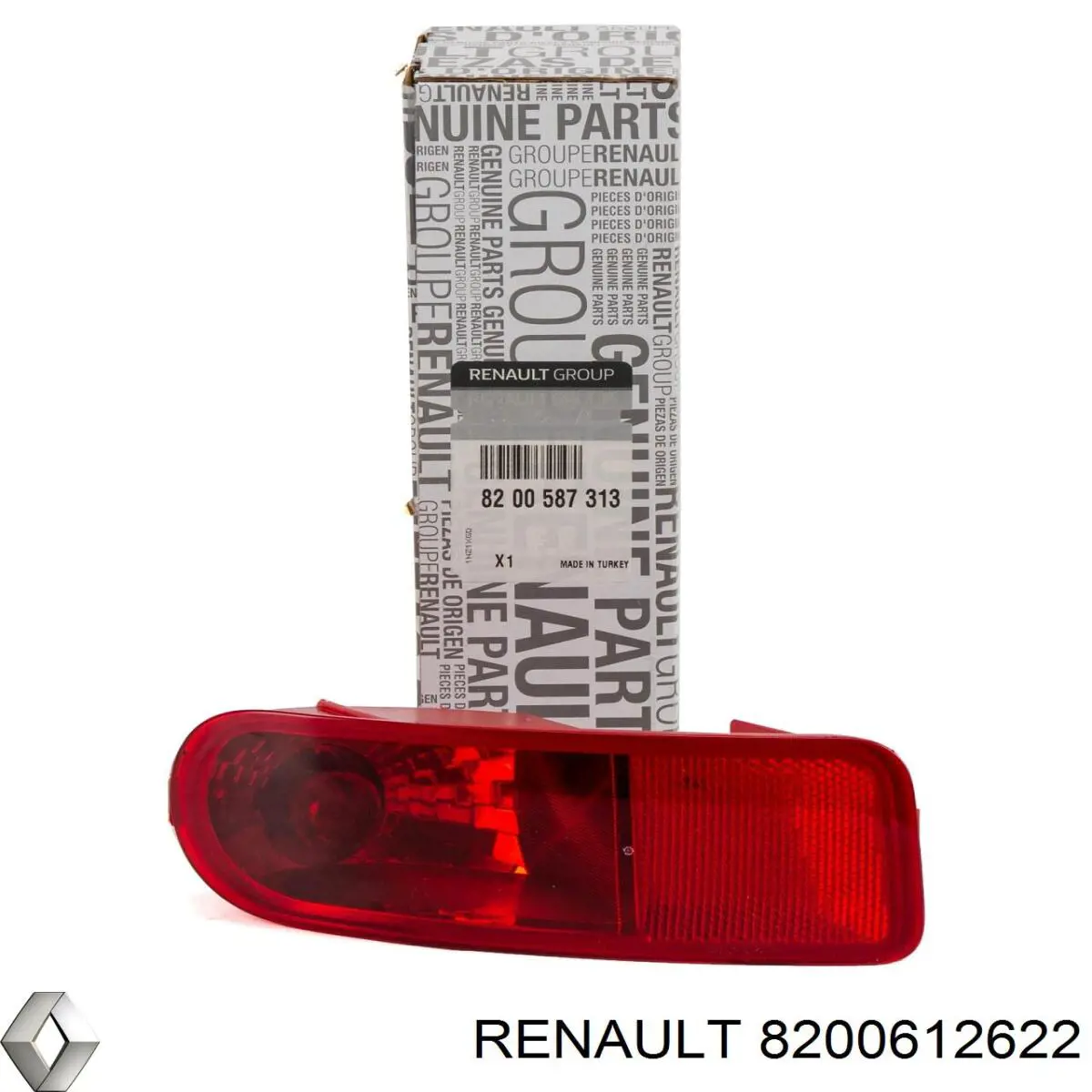 Ліхтар заднього бампера, правий Renault (RVI) 8200612622 ціна, від 49.54 USD