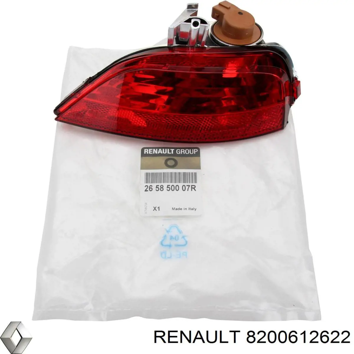 Ліхтар заднього бампера, правий Renault (RVI) 8200612622 ціна, від 39.63 USD