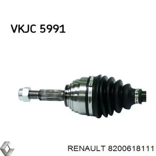 Піввісь передня, права Renault (RVI) 8200618111 ціна, від 73.28 USD