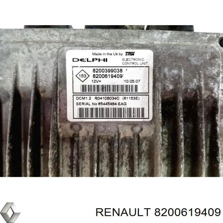 Електронний блок керування двигуном 8200619409 Renault (RVI)