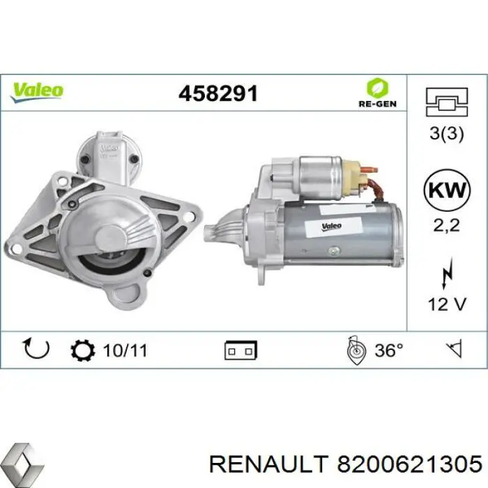 Купити 8200621305 Renault (RVI) Стартер
