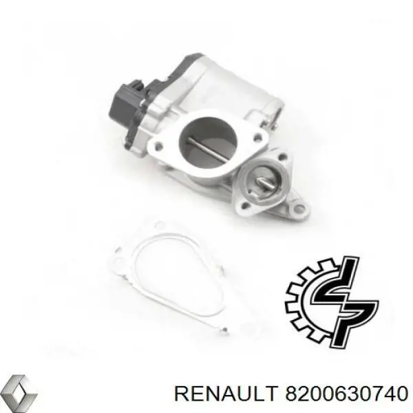 Клапан EGR, рециркуляції газів 8200630740 Renault (RVI)