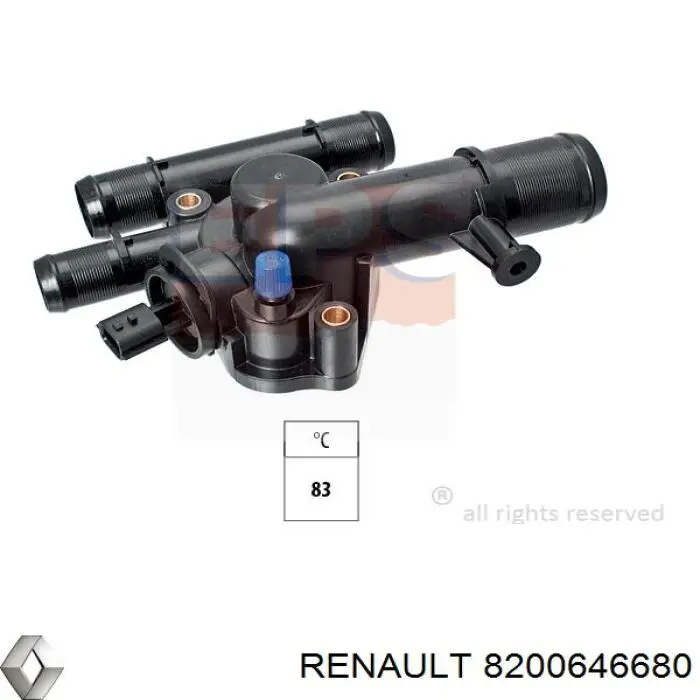 Автомобільний термостат Renault (RVI) 8200646680 ціна, від 22.94 USD