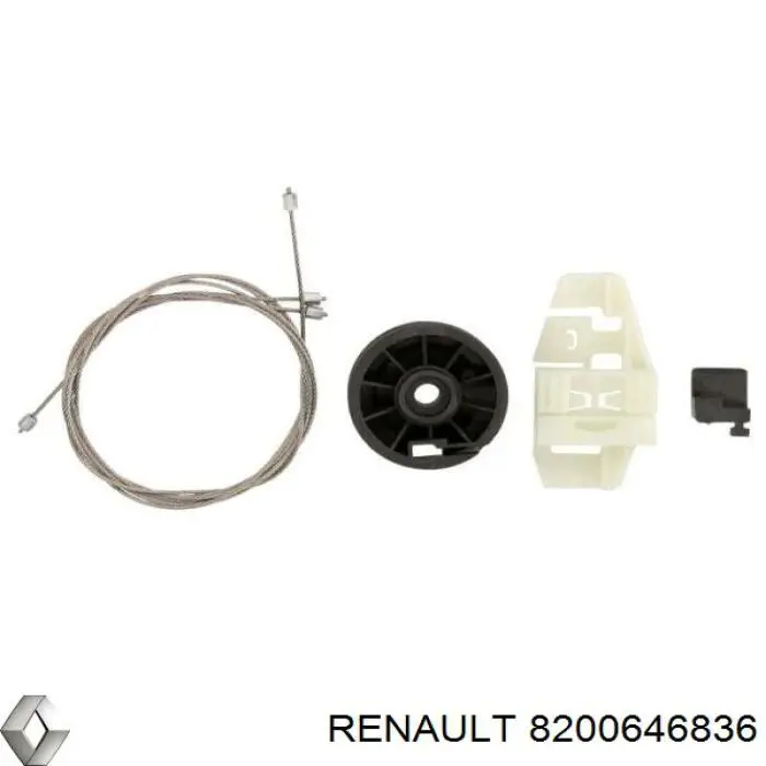 Механізм склопідіймача двері задньої, правої 8200646836 Renault (RVI)