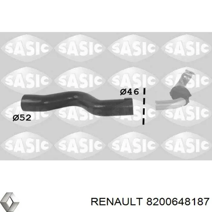 8200648187 Renault (RVI) шланг/патрубок інтеркулера, правий