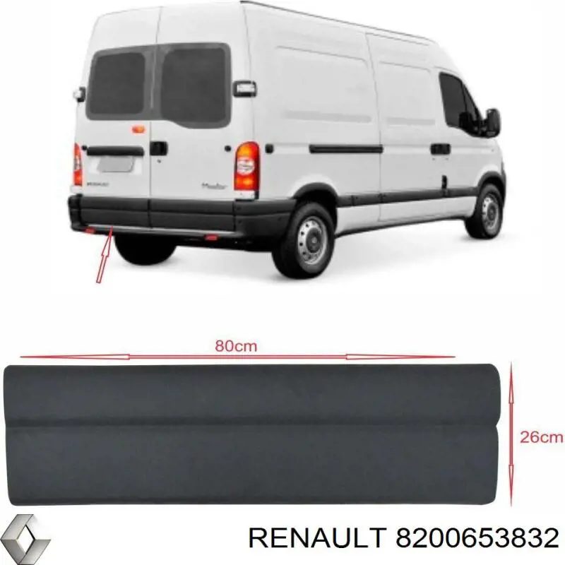 Накладка задніх дверей, ліва Renault (RVI) 8200653832 ціна, від 27.63 USD