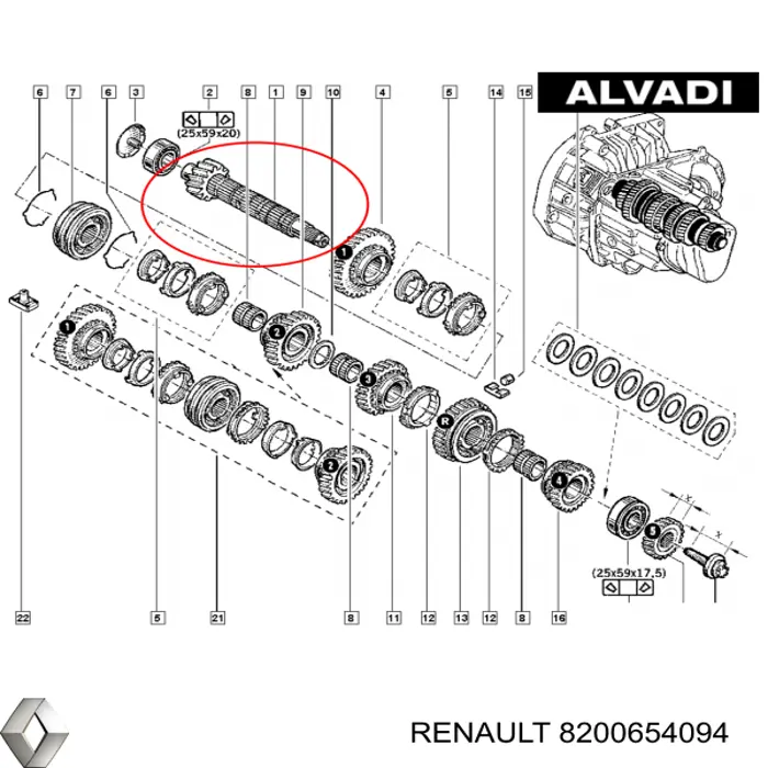  Renault (RVI) 8200654094 ціна, від 169.11 USD