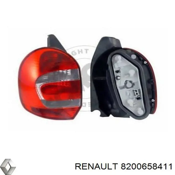 Ліхтар задній лівий Renault (RVI) 8200658411 ціна, від 71.56 USD