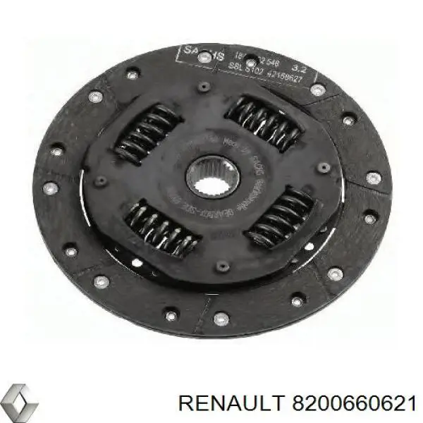 Зчеплення Renault (RVI) 8200660621 ціна, від 23.12 USD