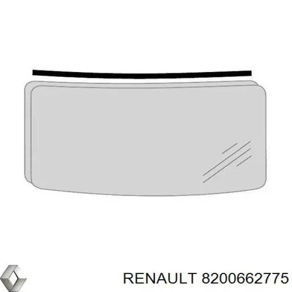 8200662775 Renault (RVI) молдинг лобового скла, верхній