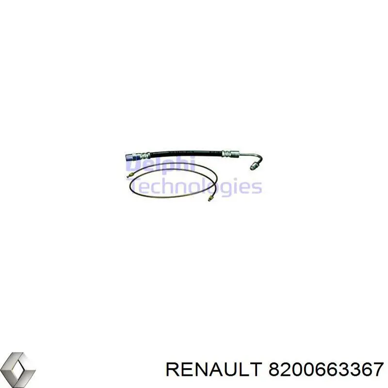 8200663367 Renault (RVI) Гнучка гальмівна трубка передня