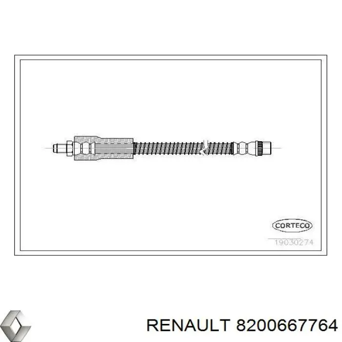 8200667764 Renault (RVI) шланг гальмівний задній