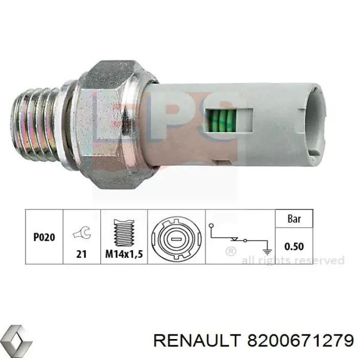 8200671279 Renault (RVI) датчик тиску масла