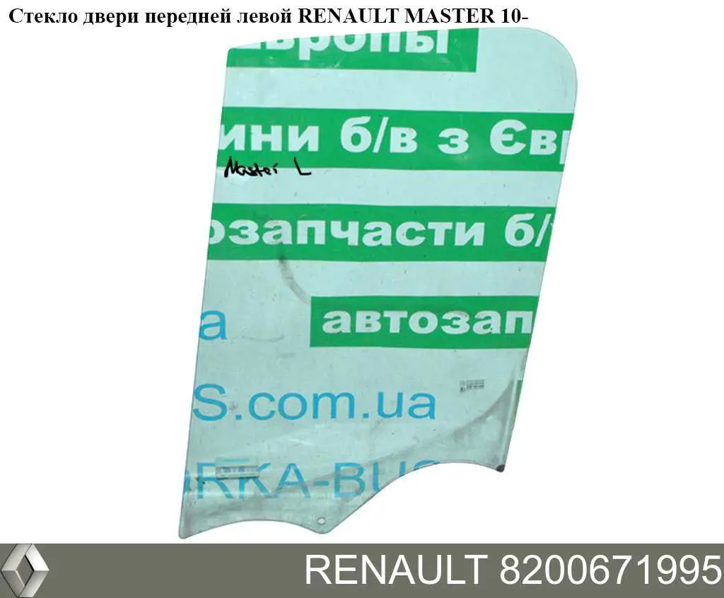 Скло передніх дверей, лівою Renault (RVI) 8200671995 ціна, від 31.76 USD