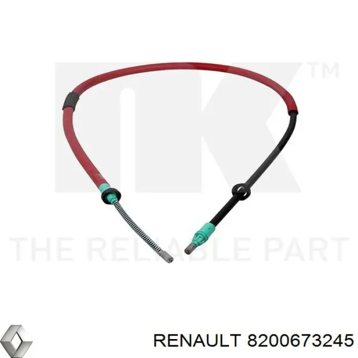 Купити 8200673245 Renault (RVI) Трос ручного гальма задній, лівий