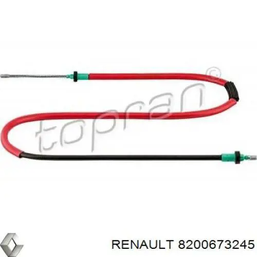 Трос стоянкового гальма задній лівий Renault (RVI) 8200673245 ціна, від 8.95 USD