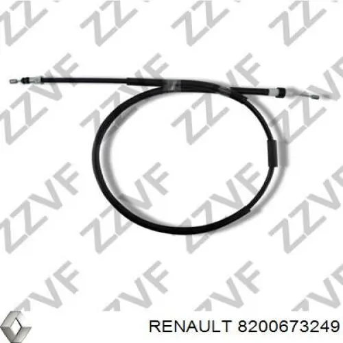 Трос стоянкового гальма задній правий Renault (RVI) 8200673249 ціна, від 13.38 USD