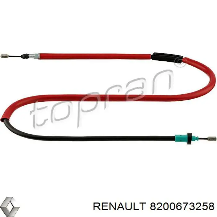 8200673258 Renault (RVI) Трос ручного гальма задній, лівий