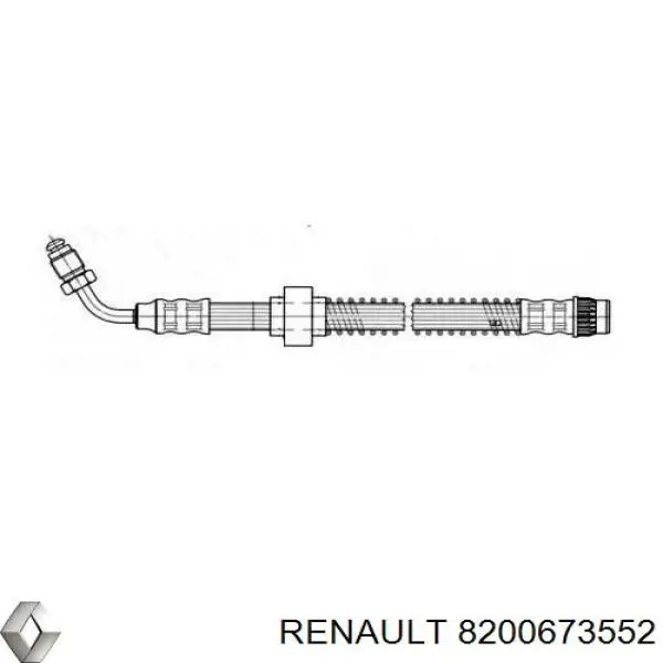 Шланг гальмівний передній 8200673552 Renault (RVI)