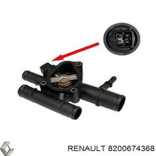 Кожух термостата Renault (RVI) 8200674368 ціна, від 21.29 USD