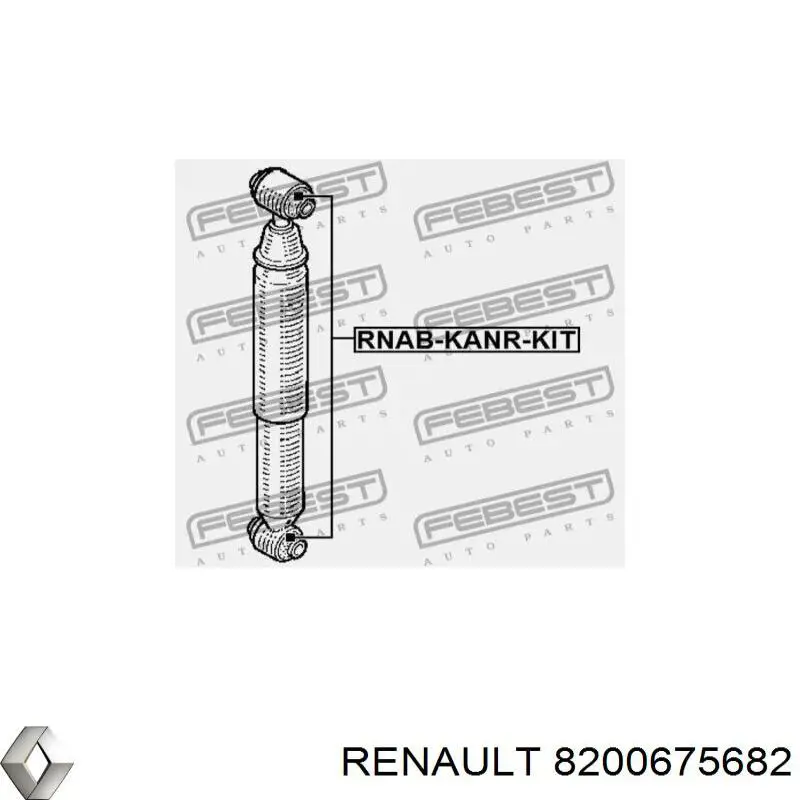 Амортизатор задній Renault (RVI) 8200675682 ціна, від 62.63 USD