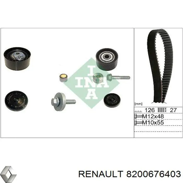8200676403 Renault (RVI) ролик натягувача ременя грм